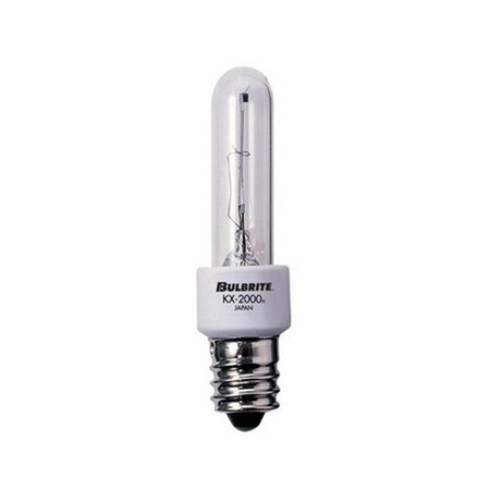 BULBRITE KX2000 40 Watt Dimmable Clear T3 Xenon Bulbs w/Candelabra E12 Base 2700K Warm White Light, 2PK BU39306